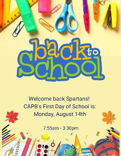 Welcome back Spartans! We look forward to seeing you on August 14th to start the 2023-2024 school year.